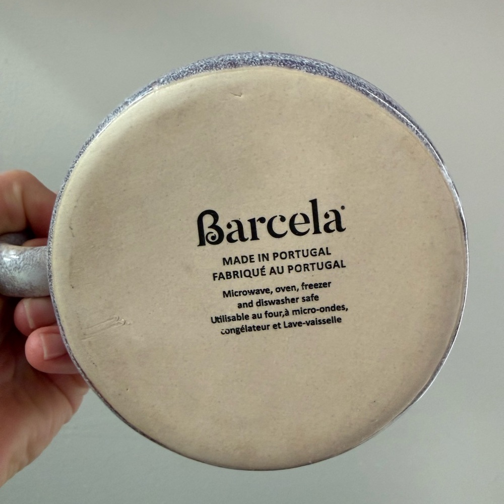 Barcela Made In Portugal Blue/Lavender Pottery Mug Speckled Glaze Artisan - Picture 7 of 10